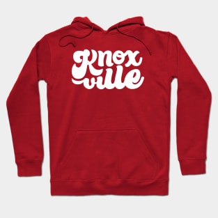 Knoxville Script - White + Red Hoodie